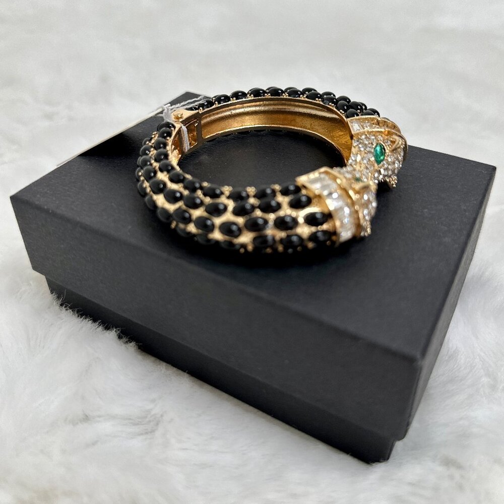 Natasha Couture Gold & Black Panther Bracelet - Picture 10 of 13